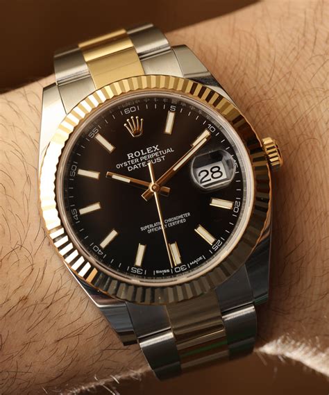 2 tone rolex date with leather|rolex datejust two tone 41mm.